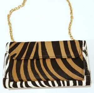 Zara Animal Print Double Wallet Cross-Body Purse